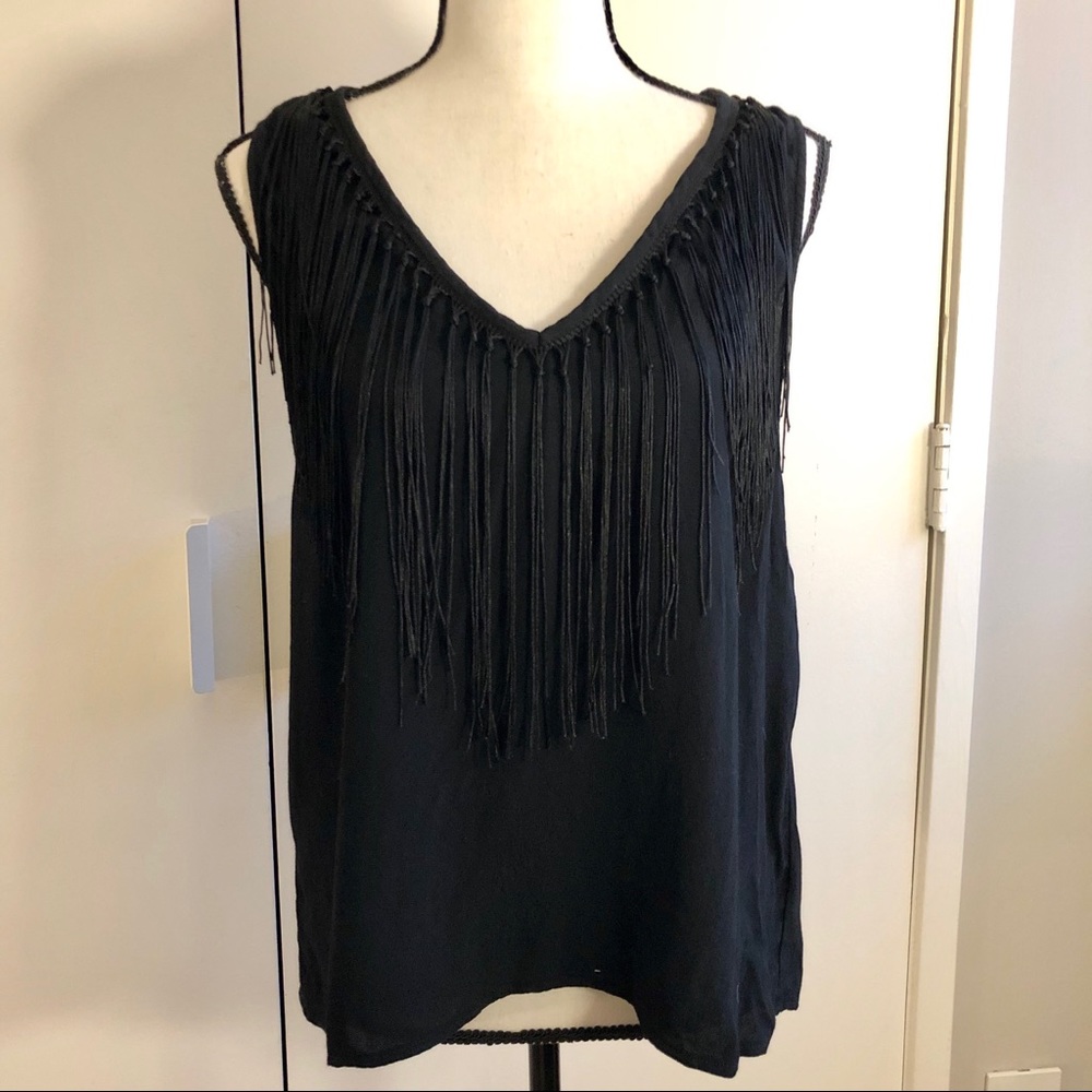 Fringe Silk Tank - Staring at Stars